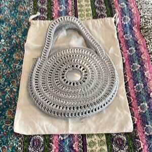 Silver Circular Design Shoulder Bag
